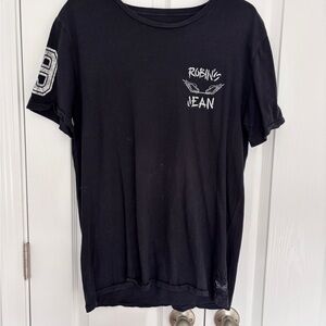 Robin's Jean Charcoal Tee with Winged Logo